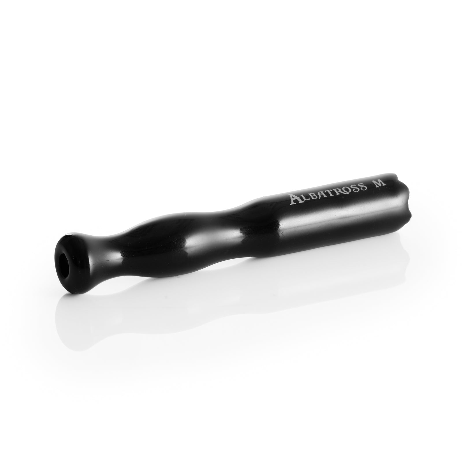 Close-up angled view of Albatross Mini ceramic pipe tip and screen