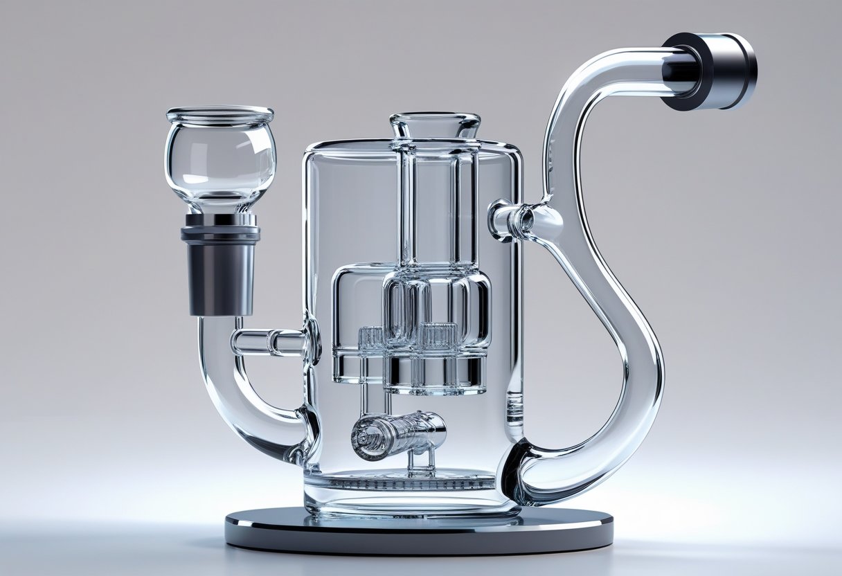 Modern Weed Pipe With Cooling System Enhancing Smooth and Clean Smoking Experience