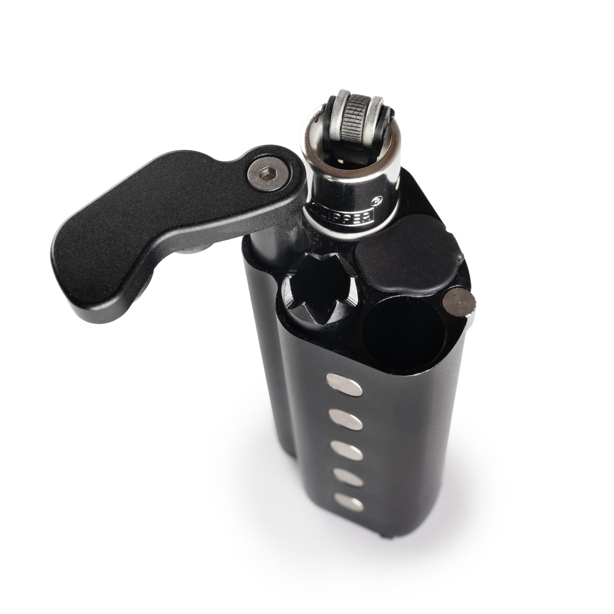 Pearl dugout in black, open showing pipe